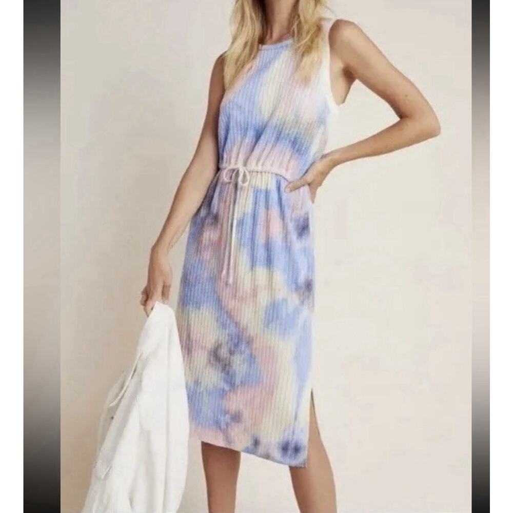 NWT Anthropologie Pastel Rainbow Tie Dye Dress SZ. M